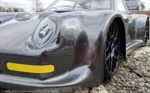 URCG Edition - Traxxas Slash 4x4, Delta Plastik USA body - Gunmetal Porsche 911 GT3, Sweep Racing Tires - named Brock (front view)