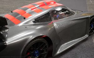 URCG Edition - Traxxas Slash 4x4, Delta Plastik USA body - Gunmetal Porsche GT1, Sweep Racing Tires - named GT1 GUN (side view)