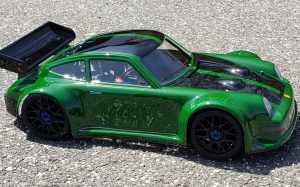 URCG Edition - Traxxas Slash 4x4, Delta Plastik USA body - Racing Green Porsche 911 GT3, Sweep Racing Tires - named G-TRAIN