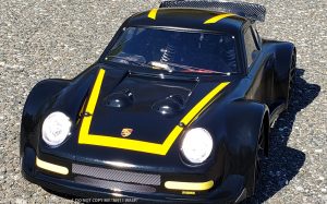 URCG Edition - Traxxas Slash 4x4, Delta Plastik USA body - Flat Black Porsche 911 GT3, Sweep Racing Tires - named M911 WASP