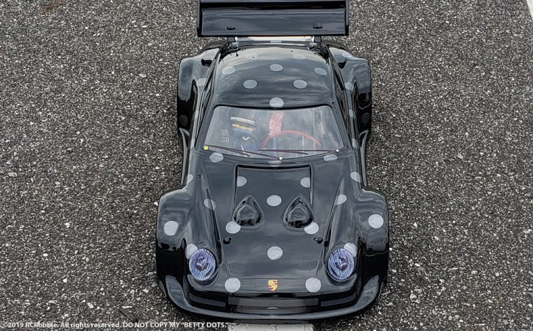 URCG Edition - Traxxas Slash 4x4, Delta Plastik USA body - Black Porsche 911 GT3, Sweep Racing Tires - named Betty Dots