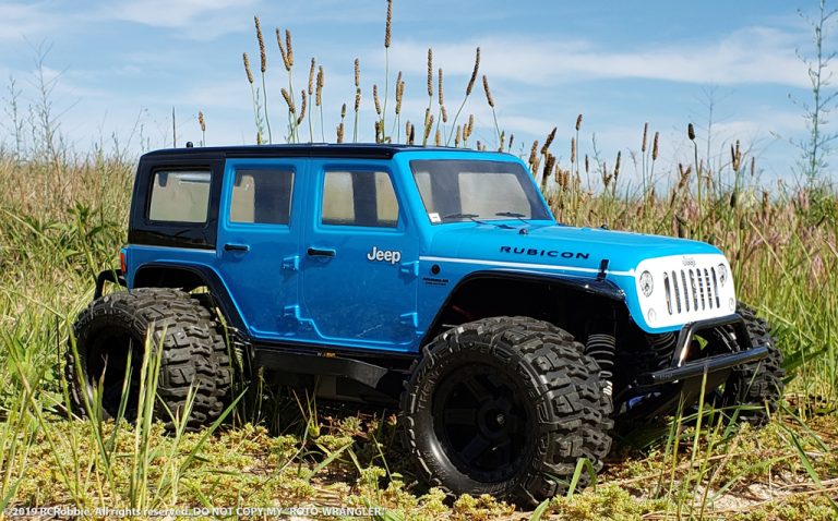 URCG Edition - Traxxas Slash 4x4, ProLine body - Light Blue Jeep Wrangler Unlimited Rubicon 4-Door, ProLine Trencher Tires - named ROTO-WRANGLER