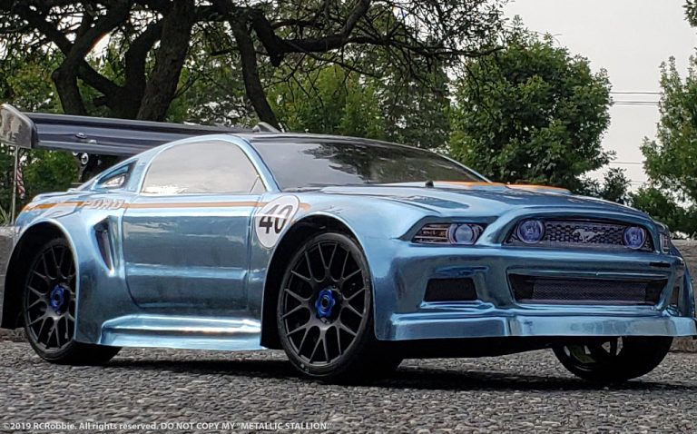 URCG Edition - Traxxas Slash 4x4, Delta Plastik USA body - Sky Blue Ford Mustang, Sweep Racing Tires - named Metallic Stallion