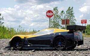 URCG Edition - Traxxas Slash 4x4, PROTOform body - Yellow and Black Cheverolet Corvette C7, Sweep Racing Tires - named Agent Mustard