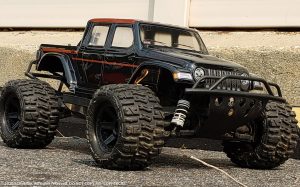 URCG Edition - Traxxas Slash 4x4, ProLine body - Light Blue Jeep Gladiator Rubicon 4-Door, ProLine Trencher Tires - named COPPER CAT