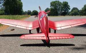 URCG Edition - E-flite RC Vought F4U Corsair 4-Blade Propeller BNF - Crimson Red, White Racing Livery, White belly with Racing Livery - named Crimson Cruiser