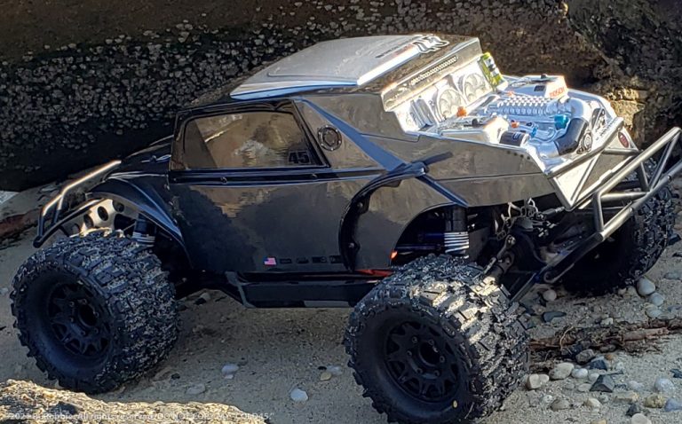 URCG Edition - Traxxas Slash 4x4, ProLine body - Gun Metal, Black and Silver Megalodon Desert Buggy, 2-Door, ProLine Trencher Tires - named COLD45