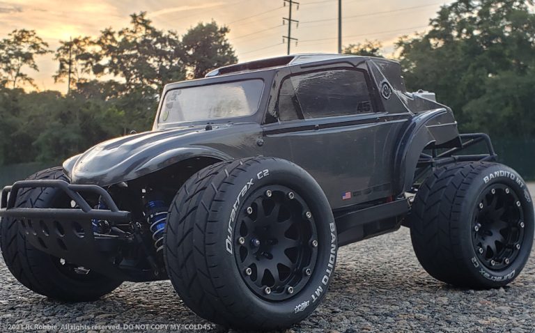 URCG Edition - Traxxas Slash 4x4, ProLine body - Gun Metal, Black and Silver Megalodon Desert Buggy, 2-Door, ProLine Trencher Tires - named COLD45