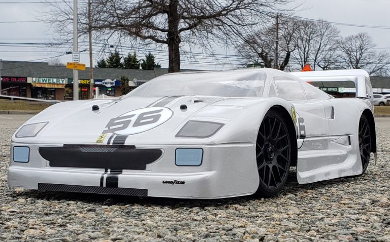 URCG Edition - Traxxas Slash 4x4, Delta Plastik USA body - Silver Ferrari F-40, Sweep Racing Tires - named F-56