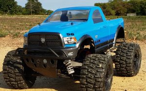 URCG Edition - Traxxas Slash 4x4, ProLine body - Blue 2013 RAM 1500 Crawler, ProLine BFGoodrich Baja Tires - named Blue Baller