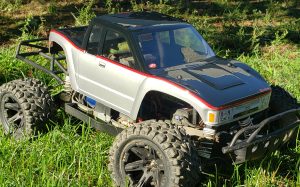 URCG Edition - Traxxas Slash 4x4, ProLine body - Black and Silver Crawler Body, Traxxas Dirt Tires - named Cobra Sly