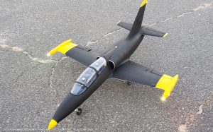 URCG Edition - Freewing RC Aero L-39 Albatros EDF - Black, Yellow Tips, Silver Intakes, Gray belly - named Black Magic