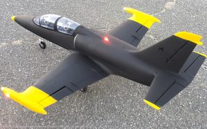 URCG Edition - Freewing RC Aero L-39 Albatros EDF - Black, Yellow Tips, Silver Intakes, Gray belly - named Black Magic