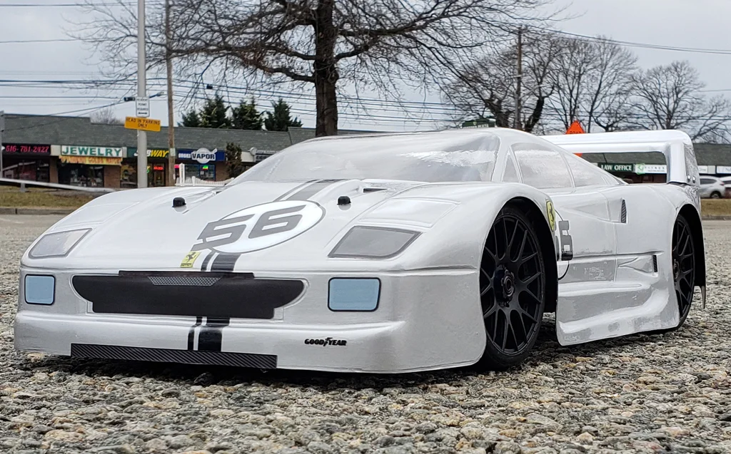 URCG Edition - Traxxas Slash 4x4, Delta Plastik USA body - Silver Ferrari F-40, Sweep Racing Tires - named F-56