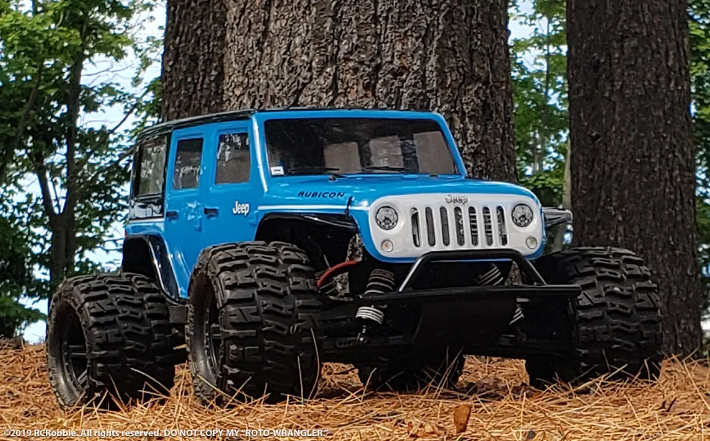 URCG Edition - Traxxas Slash 4x4, ProLine body - Light Blue Jeep Wrangler Unlimited Rubicon 4-Door, ProLine Trencher Tires - named ROTO-WRANGLER