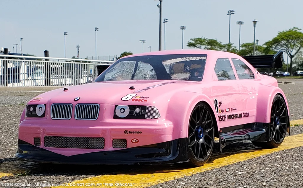 URCG Edition - Traxxas Slash 4x4, Delta Plastik USA body - Pink BMW M3 GT, Sweep Racing Tires - named pINK kRACKAS