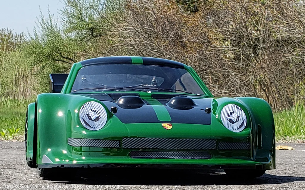 URCG Edition - Traxxas Slash 4x4, Delta Plastik USA body - Racing Green Porsche 911 GT3, Sweep Racing Tires - named G-TRAIN