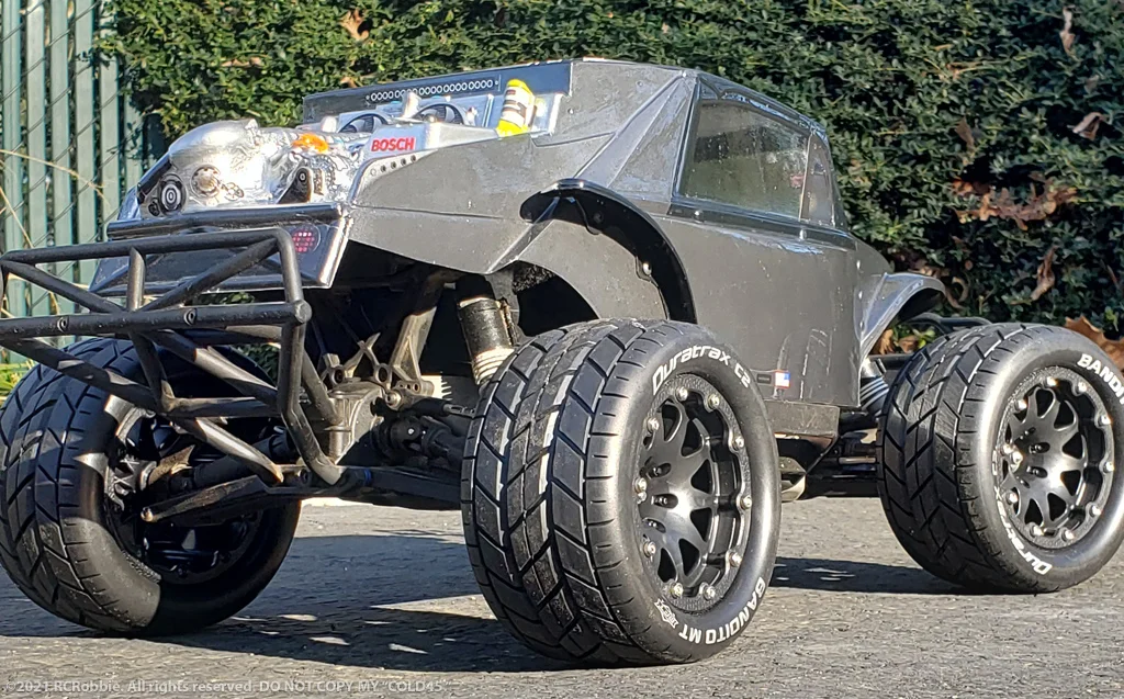URCG Edition - Traxxas Slash 4x4, ProLine body - Gun Metal, Black and Silver Megalodon Desert Buggy, 2-Door, ProLine Trencher Tires - named COLD45