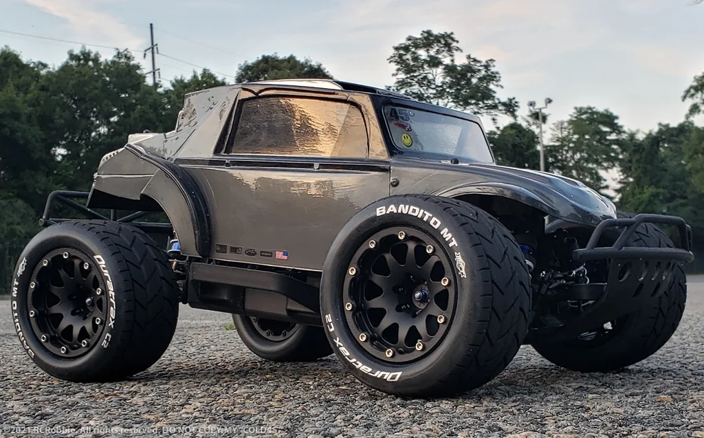 URCG Edition - Traxxas Slash 4x4, ProLine body - Gun Metal, Black and Silver Megalodon Desert Buggy, 2-Door, ProLine Trencher Tires - named COLD45