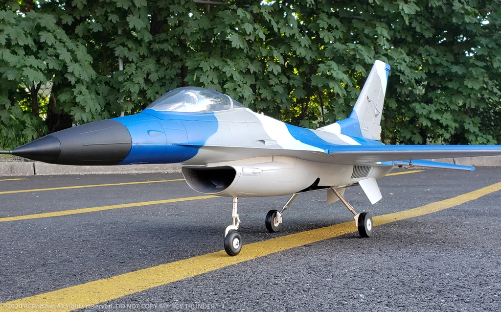 URCG Edition - E-flite RC Thunderbirds F-16 70mm EDF BNF - 3-Color Snow Camo F-16 with Gray Belly - named ICY THUNDER